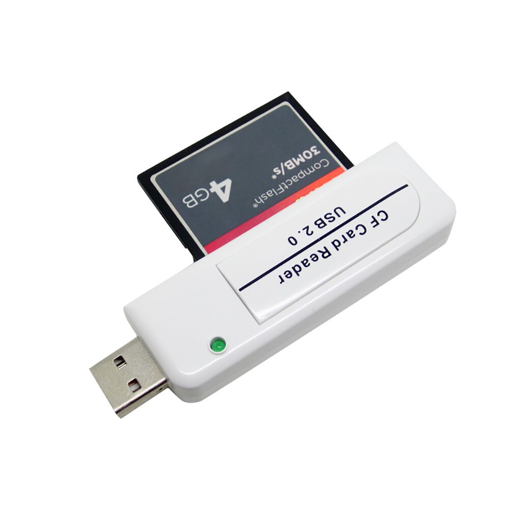 Hoge snelheid usb 2.0 cf kaartlezer compact flash kaartlezer #t2: Wit