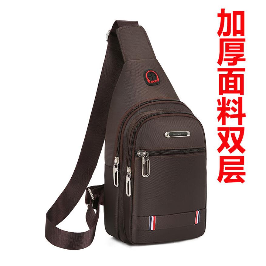 Mannlig usb-lading skulder crossbody-vesker herre anti-tyveri brystveske gymtilbehør sport reisepakke veske: 9905 brune