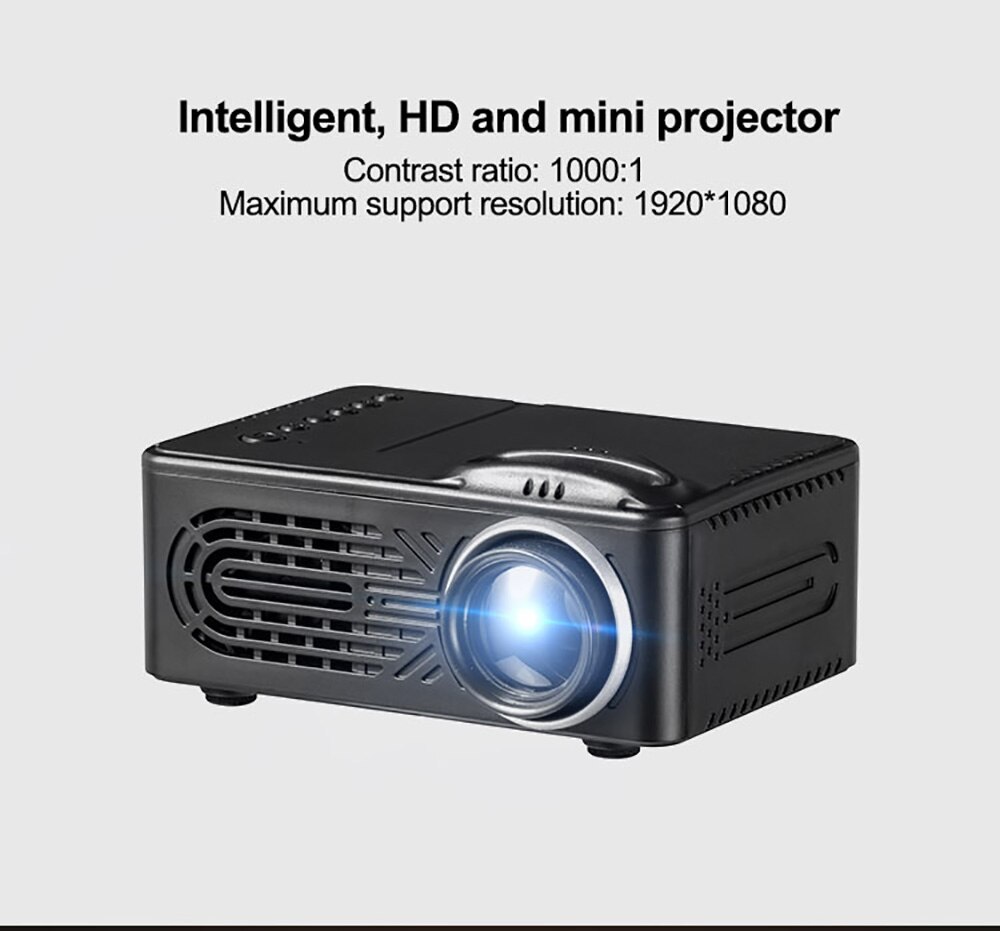 Veidadz 814 Mini Projector Ondersteunt 1080P Hd Afspelen Draagbare Led Projector Met Usb Ingebouwde Luidspreker Home Media speler