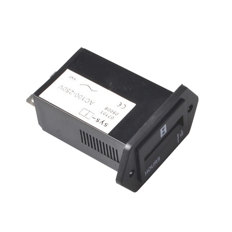 DC10-80V/AC100-250V Hour Meter For Lawn Mower Electric Generator Bulldozer Industrial Timer-1