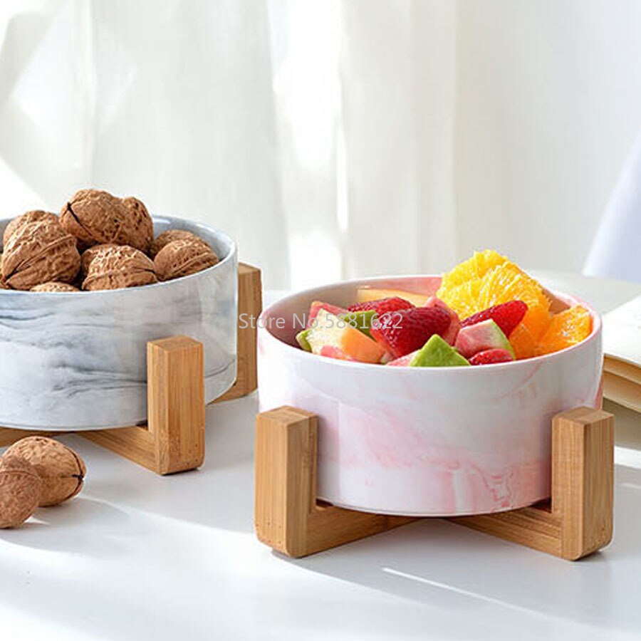 Vajilla de cerámica marmoleada para ensalada, cuenco de fruta, sopa, de boda, vajilla de porcelana, cuenco/plato para ensalada de arroz