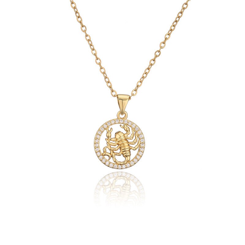 Trendsmax 12 Sterrenbeeld Sterrenbeelden Hangers Kettingen Voor Vrouwen Mannen 585 Rose Goud Mannelijke Sieraden Mode Verjaardagscadeautjes GPM16: 8