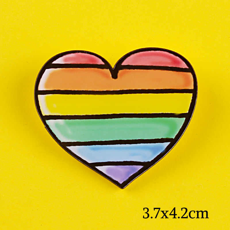 Lgbt pride rintakoru rintanappi interseksuaaliset homoneulat sydän sateenkaari liput rintakorut rintanappi farkkutakit korut lapsille naiset: Antiikki messinki