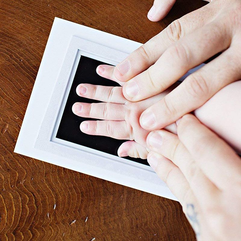 6Pack Handafdruk En Voetafdruk Ink Pads Zonder Inkt-Touch, veilig Print Kit Voor Baby En Huisdieren 3 Grote Inkt Pads + 6 Opdruk Kaarten, Bla