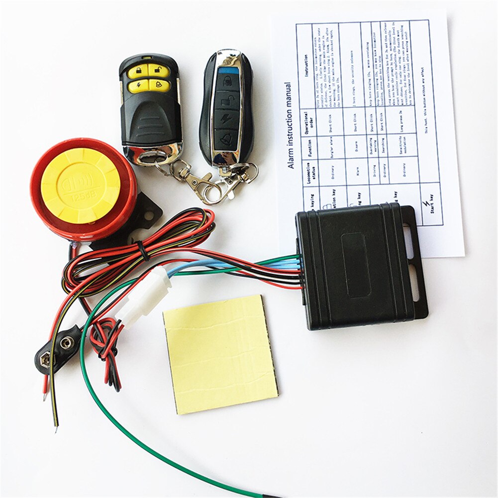 12V Fernbedienung Dual Control Alarm Motorrad Sicherheit System Motorrad Diebstahl Schutz Bike Moto Roller Motor Alarm System