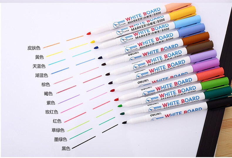 12 kleuren white board maker pen white board whiteboard marker vloeibare krijt uitwisbare glas keramiek maker pen wissen