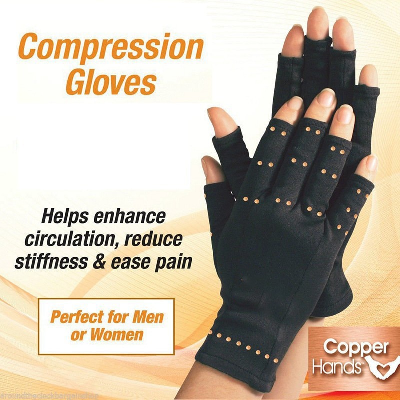 1 Paar Koperen Handen Artritis Handschoenen Therapeutische Compressie Handschoenen Mannen Vrouw Circulatie Grip Artritis Handschoenen