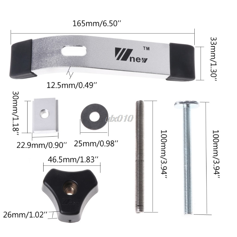8mm Metal Quick Acting Hold Down Clamp Set for T-Slot T-Track DIY Woodworking S18