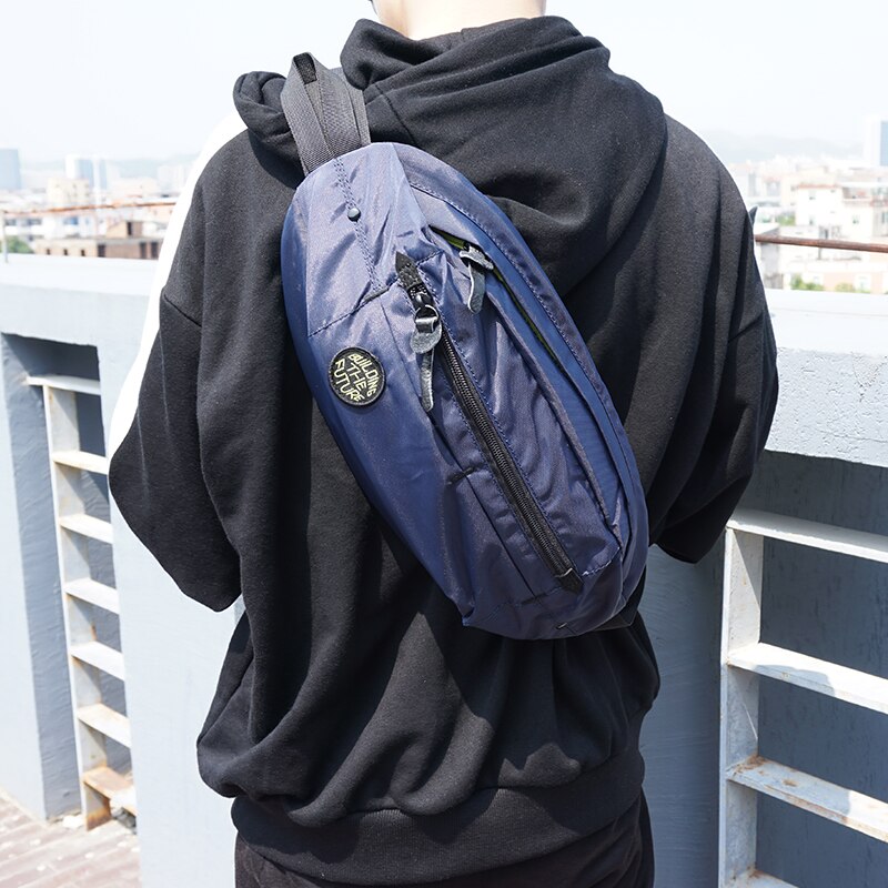 Mens Crossbody Hobos Bag Single Shoulder Strap Pack Unisex Chest Pack Street Trend Large capacity waist bag Travel bag