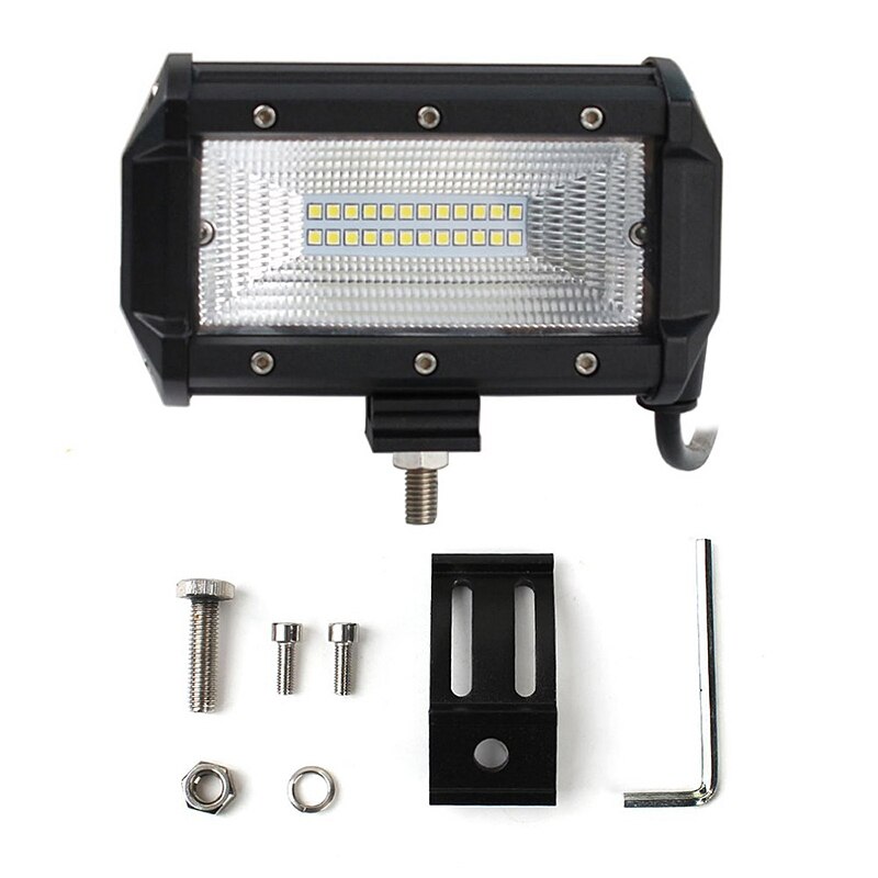 Led lysbjælke 72w led arbejdslygter 12v lysbjælke 5 tommer 4d led lampe til tågelygter til traktorbåd bil lastbil suv atv motorcykel