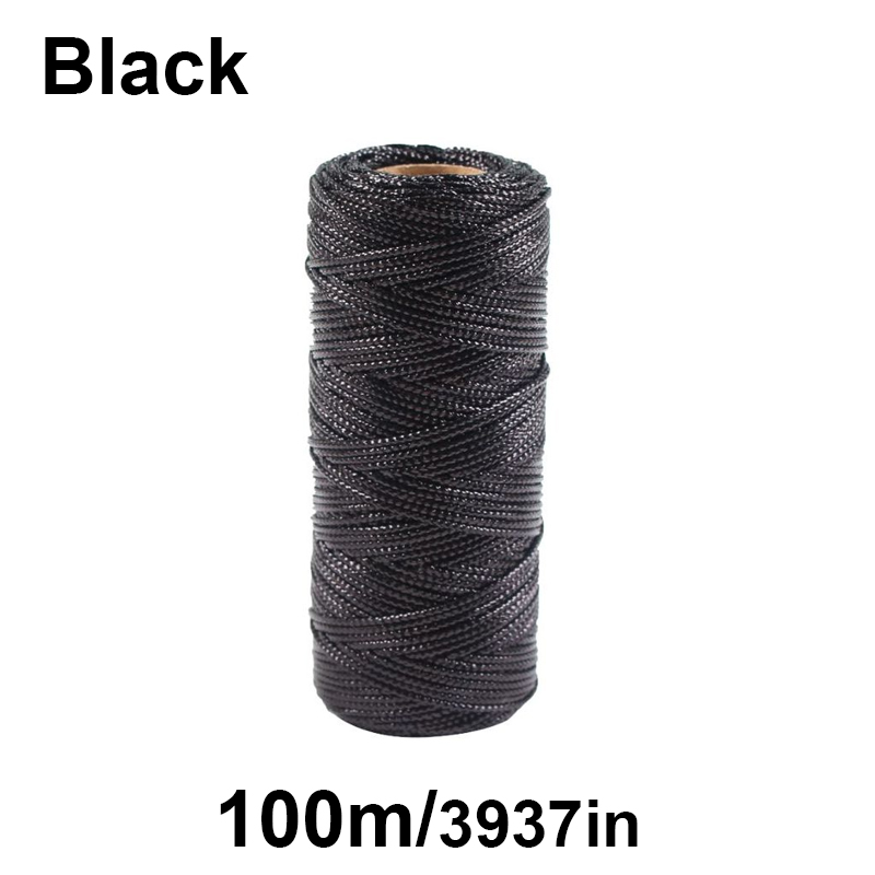 Makramé Tråd 1.5mm 100M - Flettet polyester tau til DIY Håndverk, Søm, Dekorasjon: Antikk rote