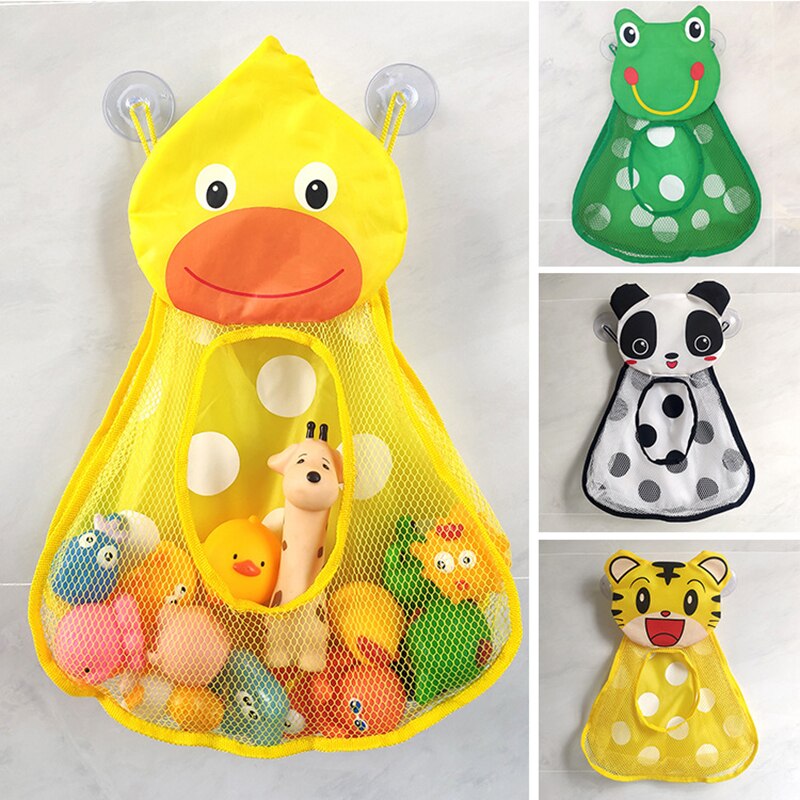 Animal Frog Duck Baby Bath Toy Organizer forte ventosa Mesh Toy Storage Bag impermeabile bagno Organizer giocattolo d&#39;acqua per bambini