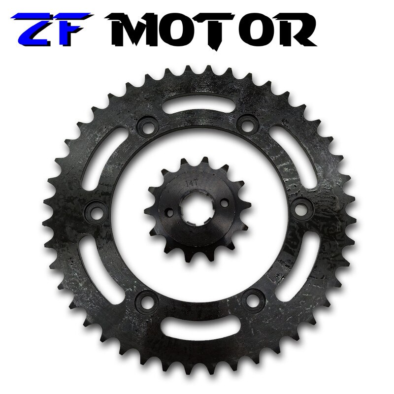 Para Honda CBR250 MC14 MC17 VTF VT250 engranaje delantero de la motocicleta y piñón trasero geartransmission negro cadena 520
