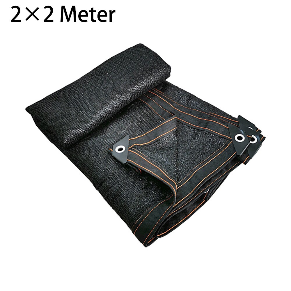 Multifunctioneel schaduwnet, zwart gaaszeil voor plantenafdekking, duurzaam schaduwdoek: 2 2 meter