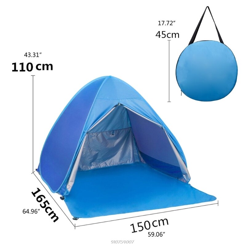 Upgrade Strand Tent Uv Zon Onderdak Waterdichte Lichtgewicht Strand Zonnescherm Luifel Cabana Strand Tenten Fit 2-3 Persoon 21