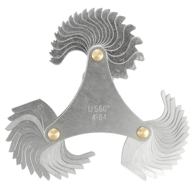 51xBlades Metric 60 degree Thread Gauge Gage Screw Pitch UNC 4-84 Measuring Tool