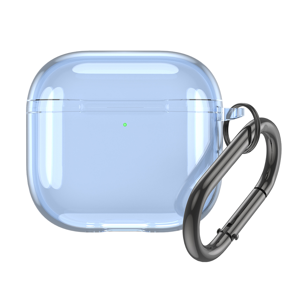 Funda protectora transparente para Airpods 4, cubierta de silicona para auriculares, para Apple AirPods 4 2024, novedad de 2024: Azul