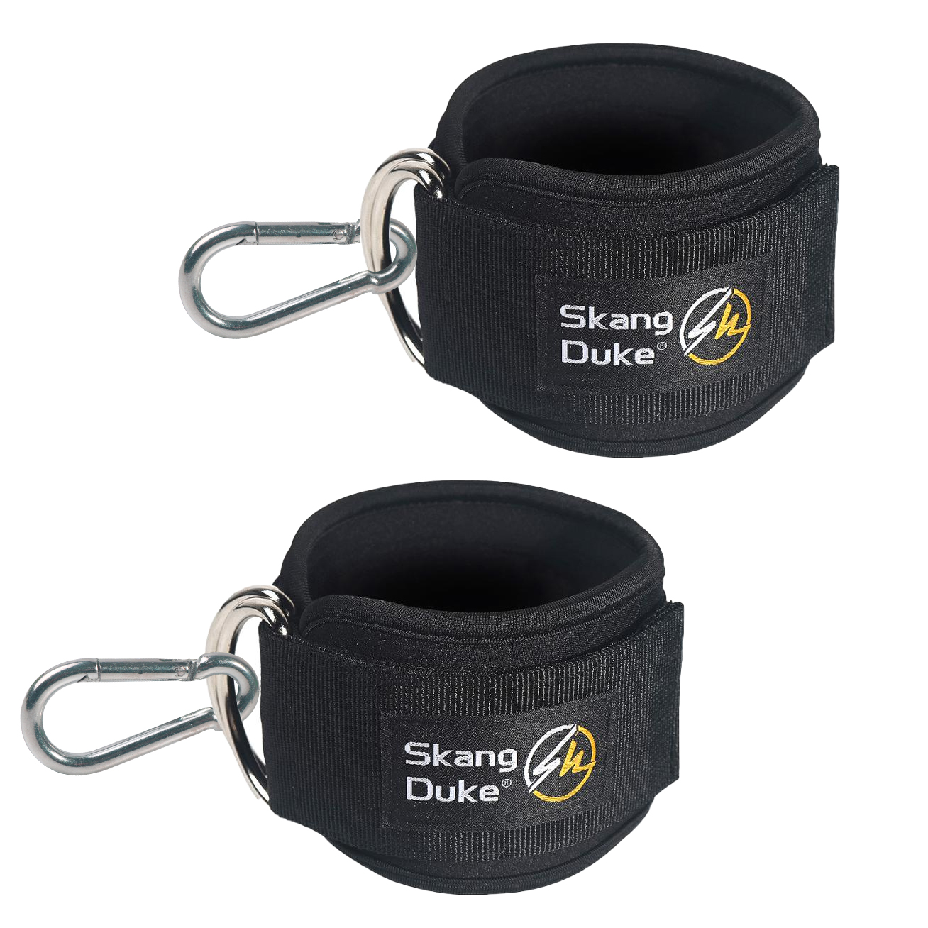 Fitness Ausrügestochen Fitnessstudio Knöchel Gurt gepolstert Doppel D-Ring Einstellbar Knöchel gewicht Bein Ausbildung befestigen Unterstützung Sport Sicherheit Entführer: YD11-2stck Hooks schwarz