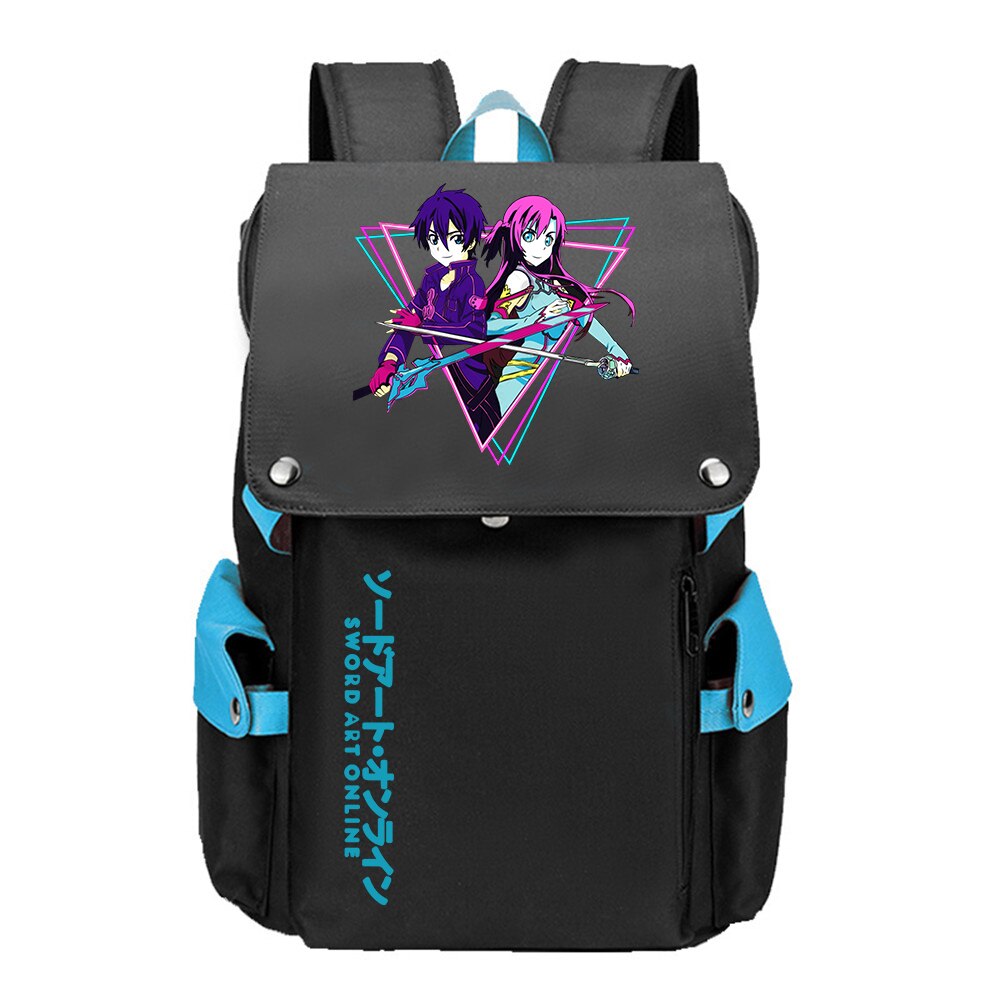 Spada Arte Online Anime Zaino Da Viaggio Del Computer Portatile Grande Bagpack SAO Borse Da Scuola Oxford Ragazze Bookbag Kirito Bandiera Zaino: 6