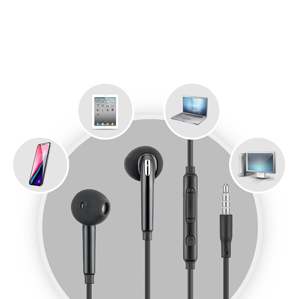 Écouteurs intra-auriculaires musique filaire écouteurs 3.5mm stéréo Sport Mobile casque avec Microphone pour Samsung Xiaomi Huawei