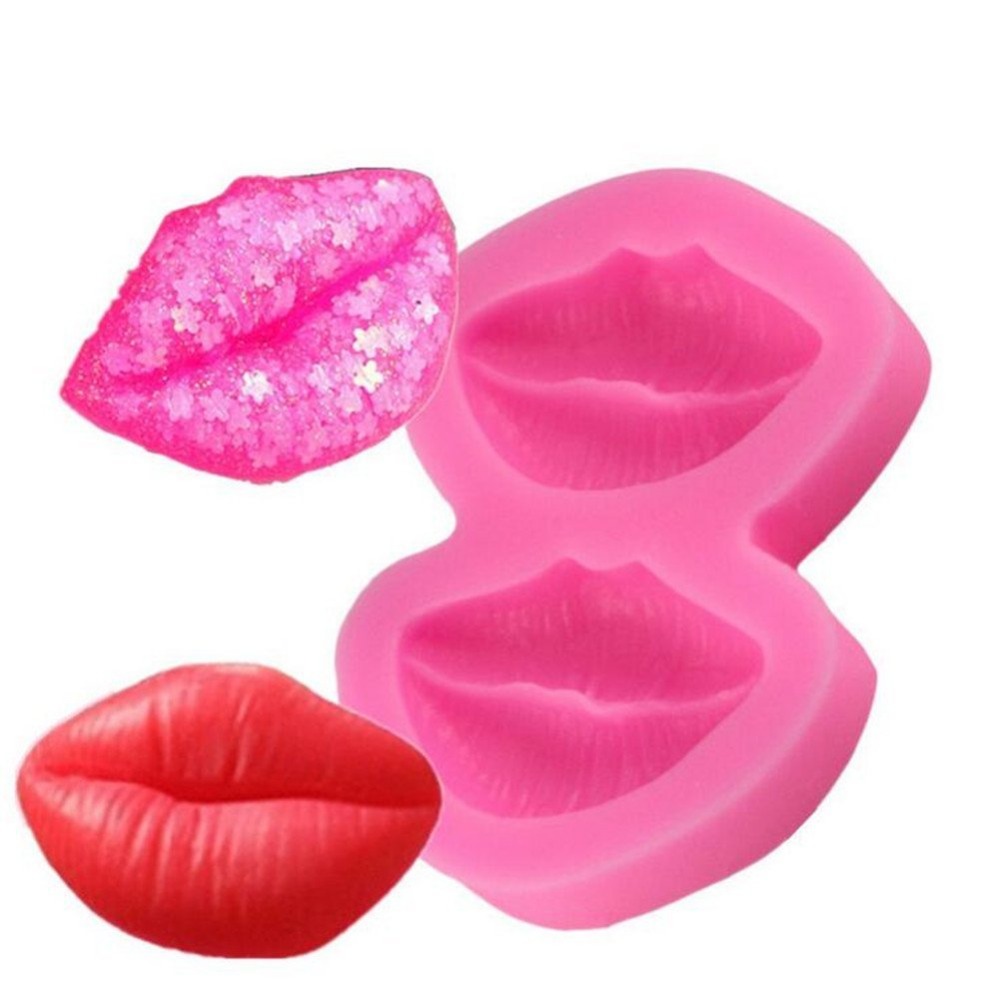 Druiven Fruit Siliconen Mal 3d Craft Zeep Mallen Fondant Taart Decor Mallen Chocolade Snoep Gumpaste Klei Mallen: Lips