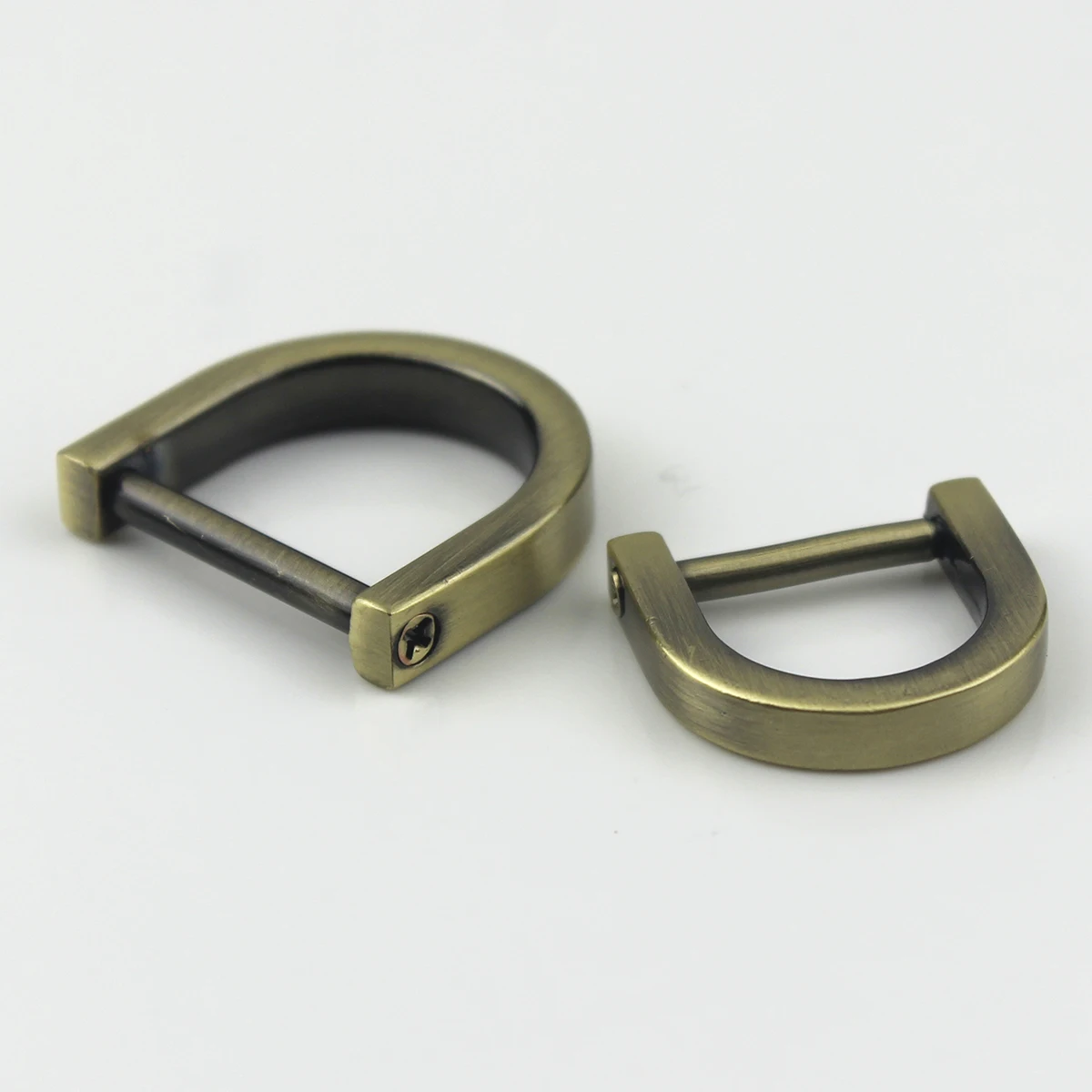 2pcs Metal D Ring Detachable Dee Rins Buckle Removable Shackle Clasp for Leather Craft Bag Strap Parts Pet Collar Accessories: 7# / antique silver
