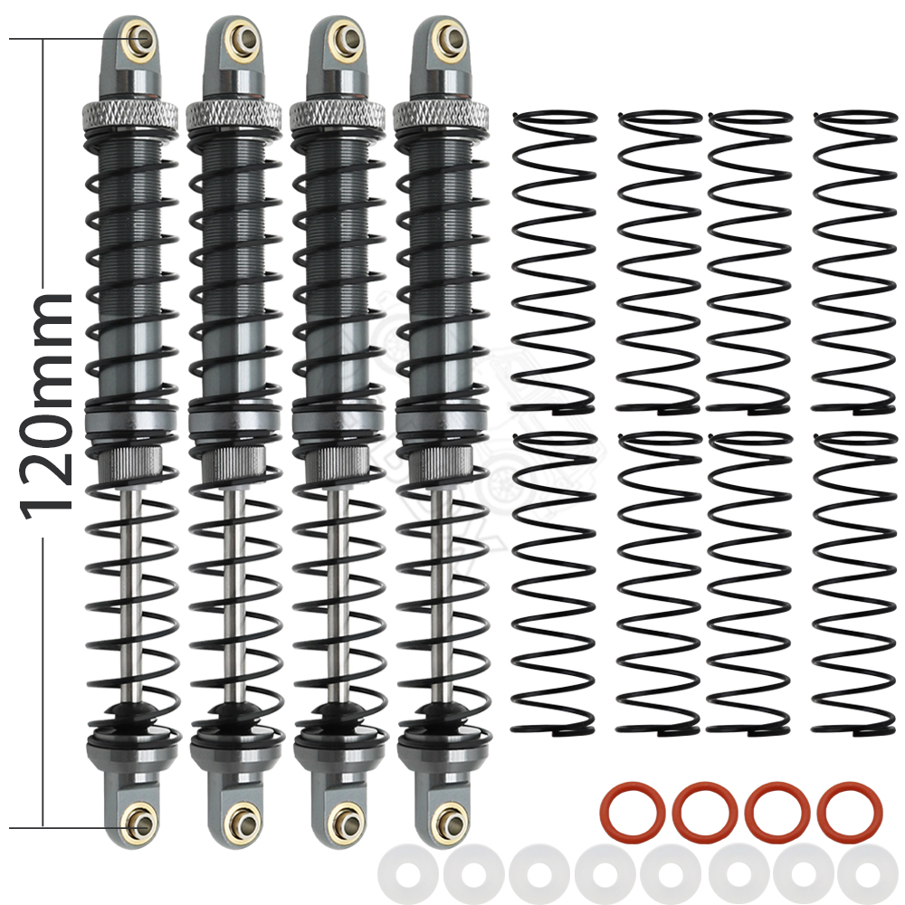 Metal 70mm 80mm 90mm 100mm 110mm 120mm Shock Absorber Oil Damper for 1/10 RC Crawler Car Axial SCX10 AXI03007 RBX10 D90 TRX4: Dark Grey