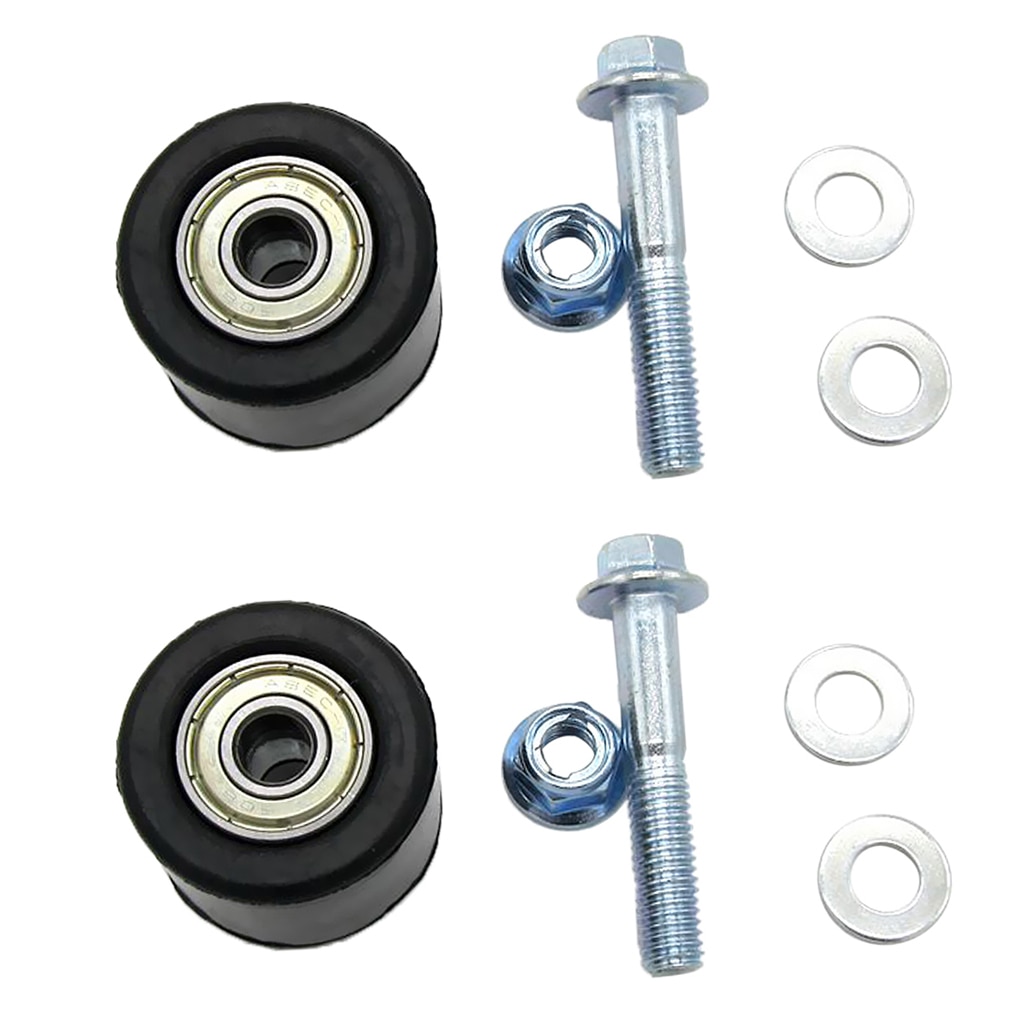 2 stk motorcykel 8mm kæde rulle spændere hjulstyr med bolt til yamaha yfz 350 banshee motor -sort