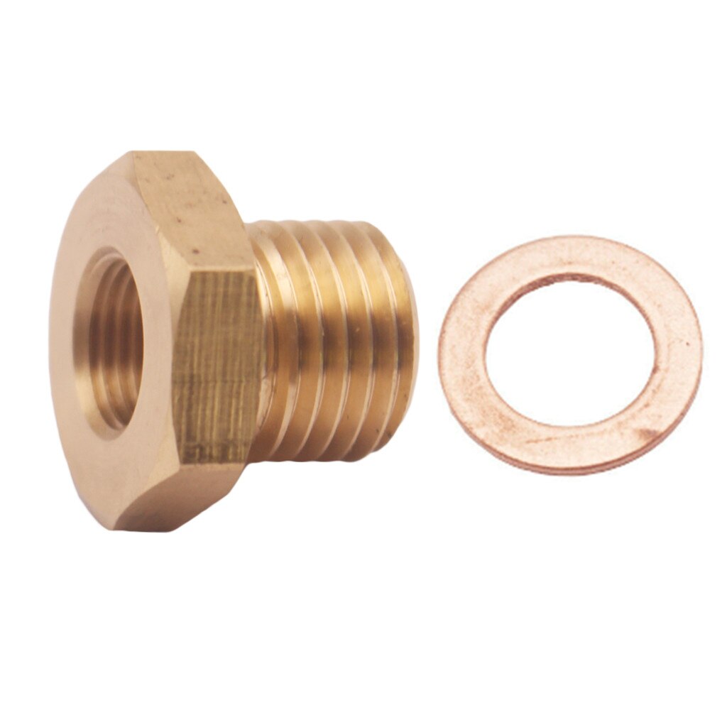 1/8" NPT Female To Metric M14x1.5 Male Oil Pressure Gauge Adapter BRASS