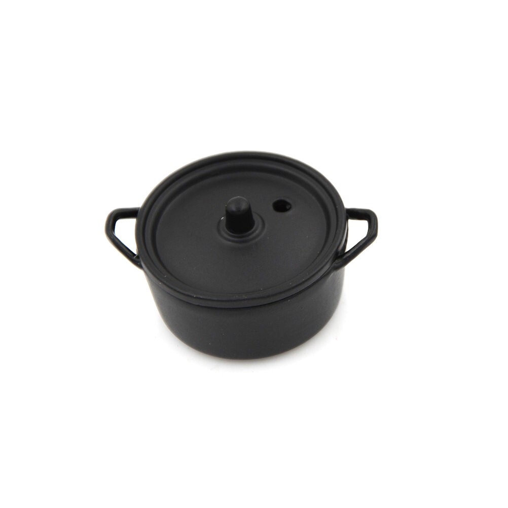 Hot Casa Delle Bambole In Miniatura di trasporto Utensili Da Cucina Cucina Ware di Gioco Cucina Giocattolo Mini Pot Caldaia Pan con Coperchio Bollitore casa di Bambola Accessori: 4