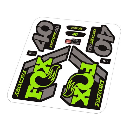 FOX40 stickers/decals of mountain bike/bicycle front fork for DH MTB racing: Green gray