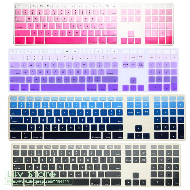 Pour Apple couverture de clavier iMac G6 protecteur de bureau coloré peau de Silicone avec clavier numérique pour Mac G5 peau de protection de la peau