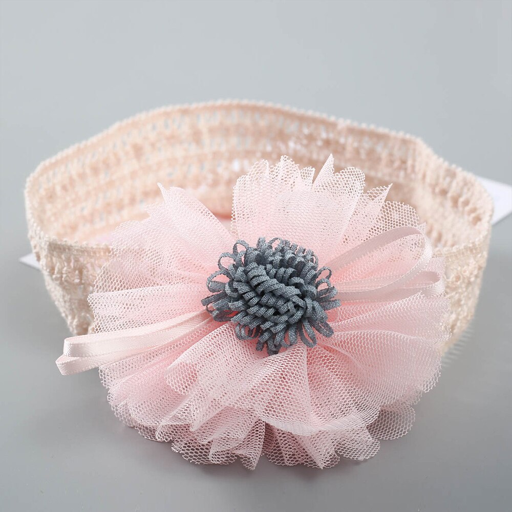 Cinta de cabello con flores para bebé lazos para chicas cintas para el pelo, bebés para bebés niñas niños diademas turbante recién nacido Haarband accesorios para el cabello del bebé: 4