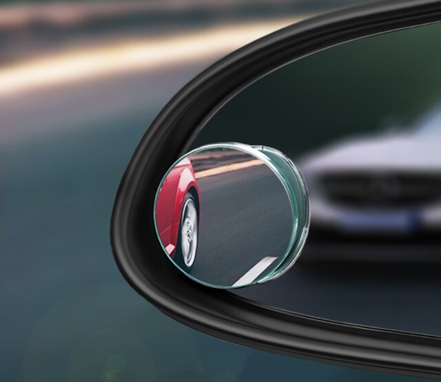 Car auxiliary rearview mirror reversing mirror car blind spot auxiliary mirror large wide angle super large field of view mirror: Small round mirror