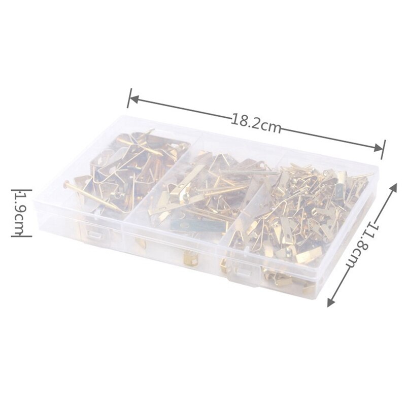 200Pcs Fotolijst Haak Zonder Trace Goud Met Nagels Diy Foto Haak Set Nordic Fotolijst Haak