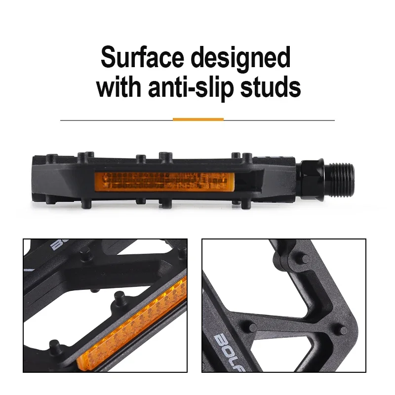 BOLANY-Pedal de nailon para bicicleta de montaña, antideslizante, resistente al polvo, sello impermeable, doble rodamiento, accesorios para bicicleta de montaña