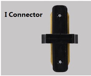 10 stks/partij led Track light rail voor 2 lijn, 150/200 cm aluminium wit en zwart lead rail met connectoren, plafond/wall mounted: I Connector / black