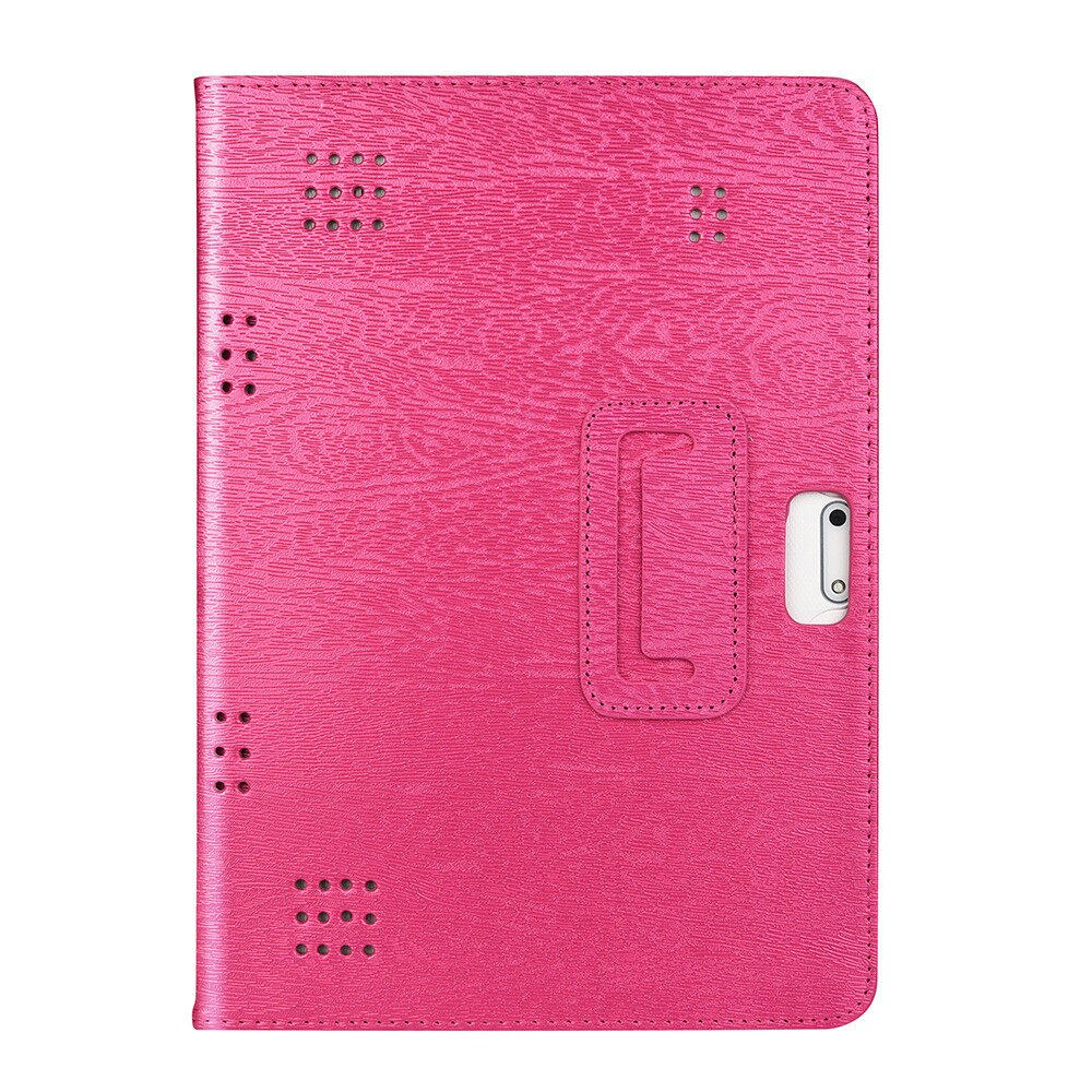 2in1 uniwersalny Folio skórzane etui przypadku do 10 10.1 Cal tablet z androidem PC powłoka ochronna skóry pokrowiec na tableta YL20: Hot pink B