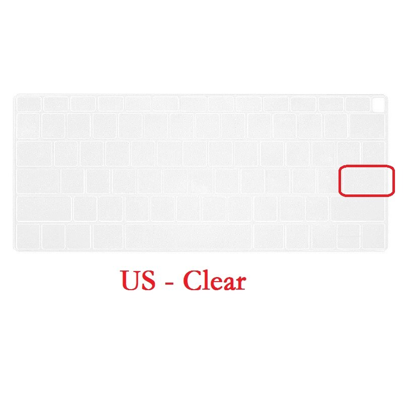 Zachte Eu Ons Voor Macbook Air 13 A1932 Toetsenbord Cover Russische Taal Silicon Voor Macbook Air 13 Toetsenbord cover: A1932 US Clear