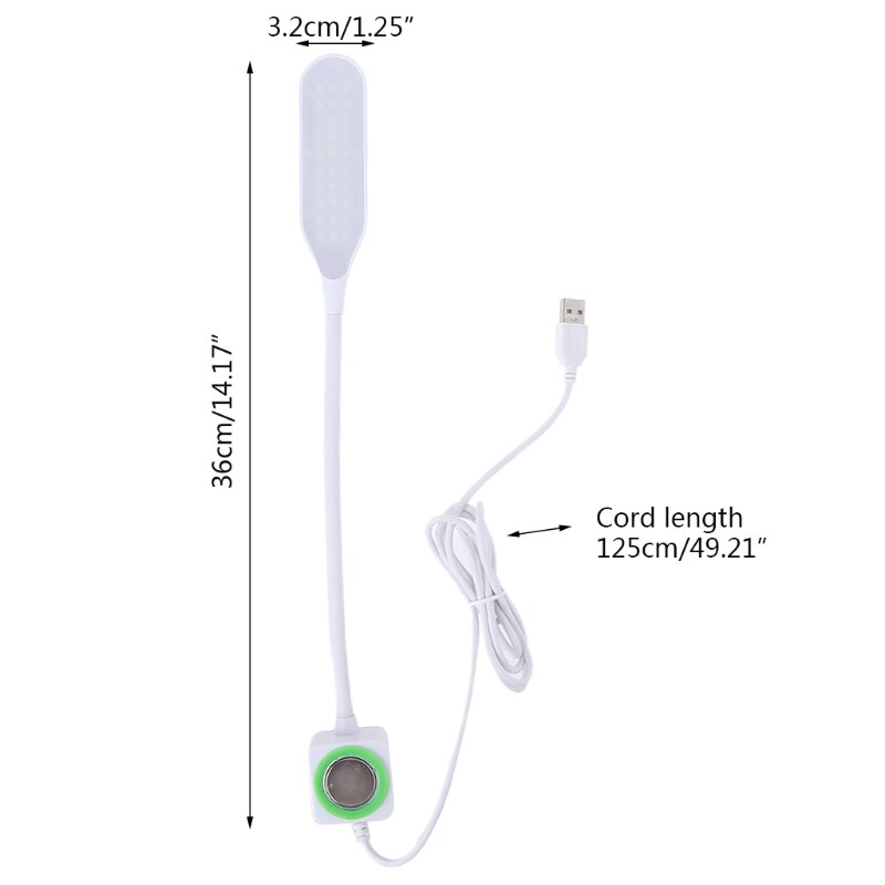 Touch USB LED Lamp Magnetic Base 3 Brightness Extra Long Flexible Gooseneck Dimmable Light for Sewing Machine Machinist