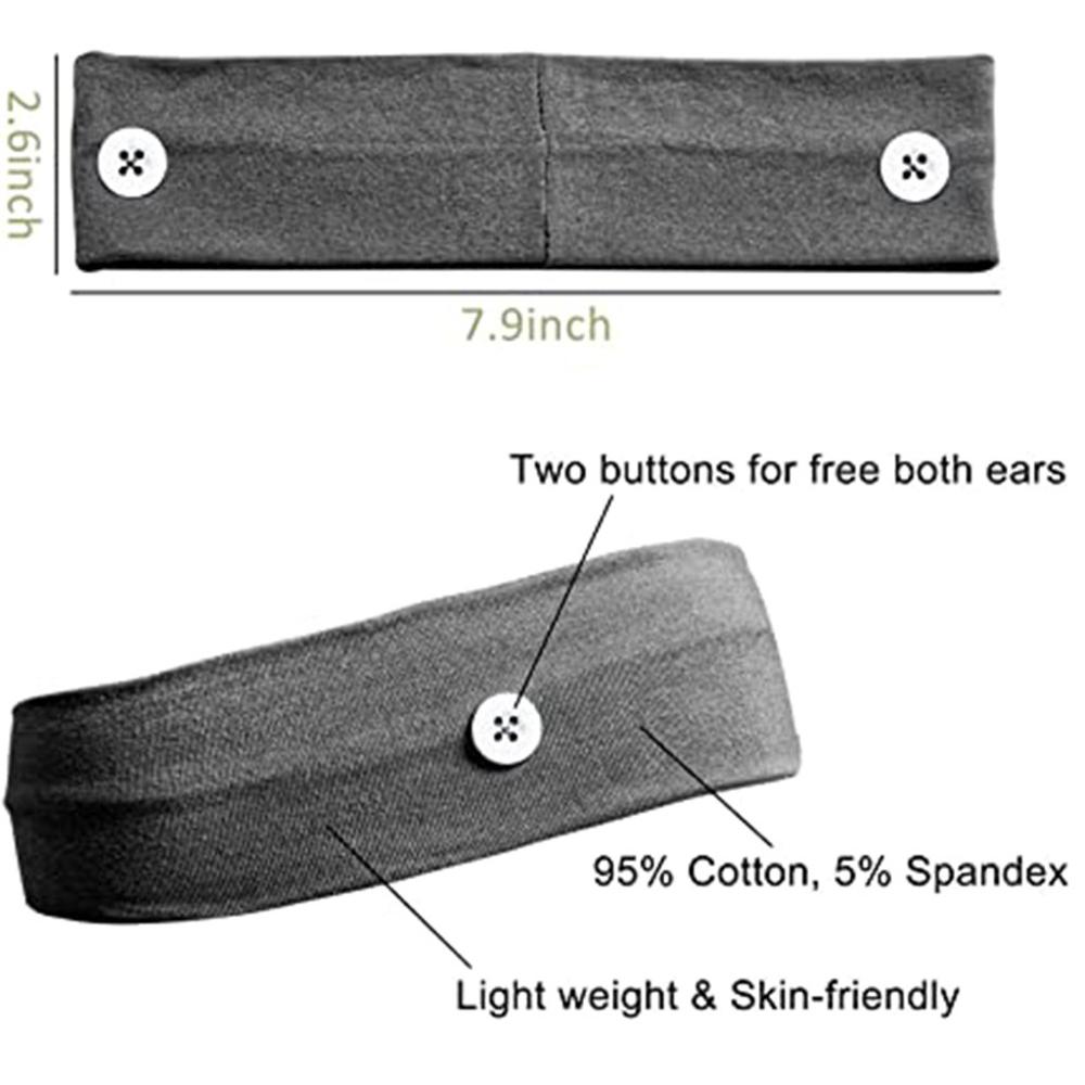 2Pc Sport Hoofdband Vrouwen Elastische Haarband Voor Vrouwen Button Hoofdband Zweet Opaski Dla Dziewczynek F #