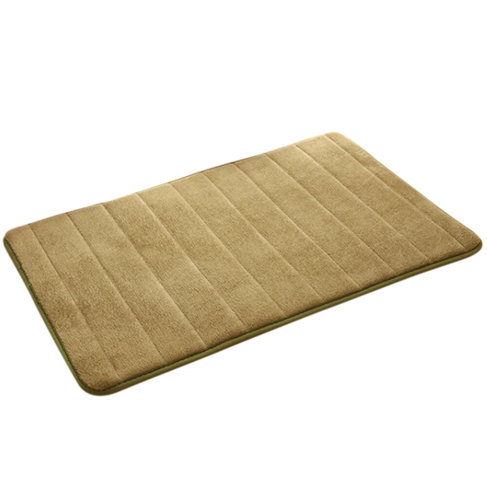 Tapis de bain en mousse à mémoire | Tapis de sol épais, doux et fort, absorbant et antidérapant, pour salle de bains, JAN88: Marron