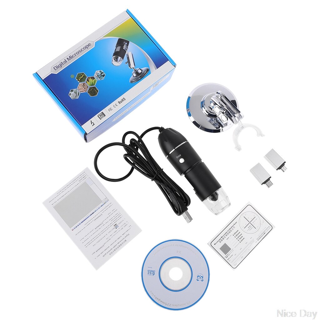 3-in-1 Digital Microscope 1600X Portable 2Adapters... – Grandado