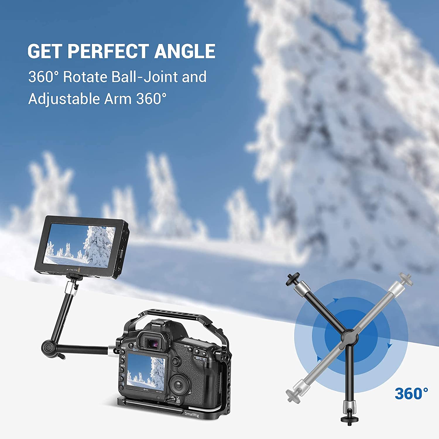 SmallRig DSLR Kamera Rig 11 zoll Gelenk Magic Arm Einstellbare Monitor Sucher Unterstützung mit 1/4 schraube 2066