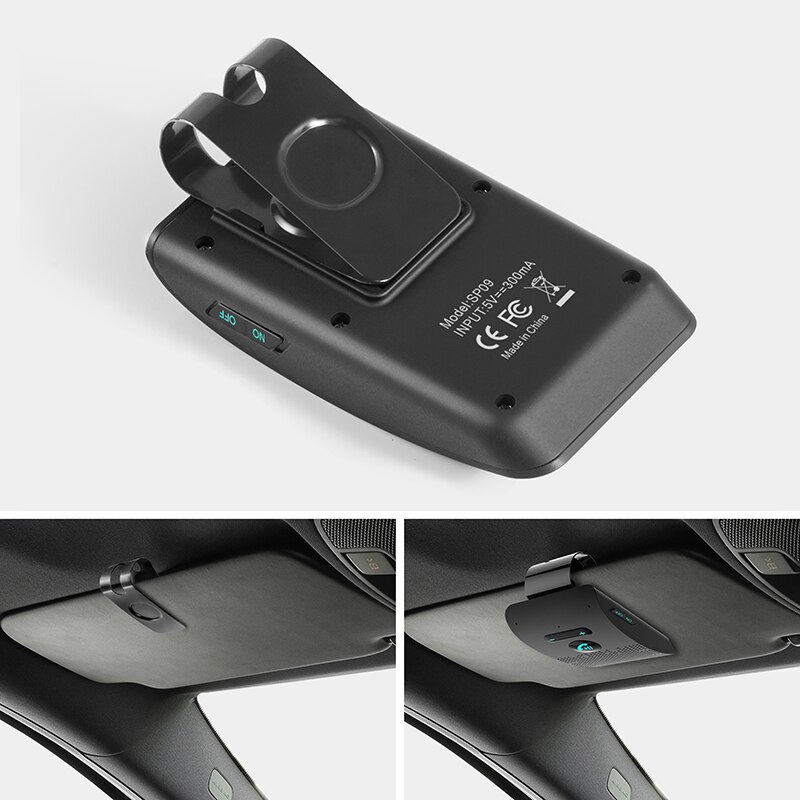 ! Car bluetooth handsfree kit sun visor wireless Speakerphone multi-point hands free speaker manos libres coche sp09