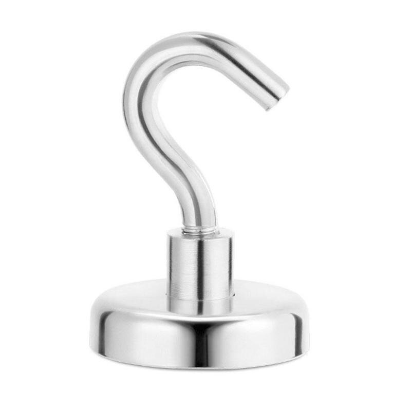 5pcs Stainless Steel Magnetic Hooks Powerful Hook Magnet Holder Hook Holder Tool Wall Suction Support Magnetic 10kg Hardwar Q3D2