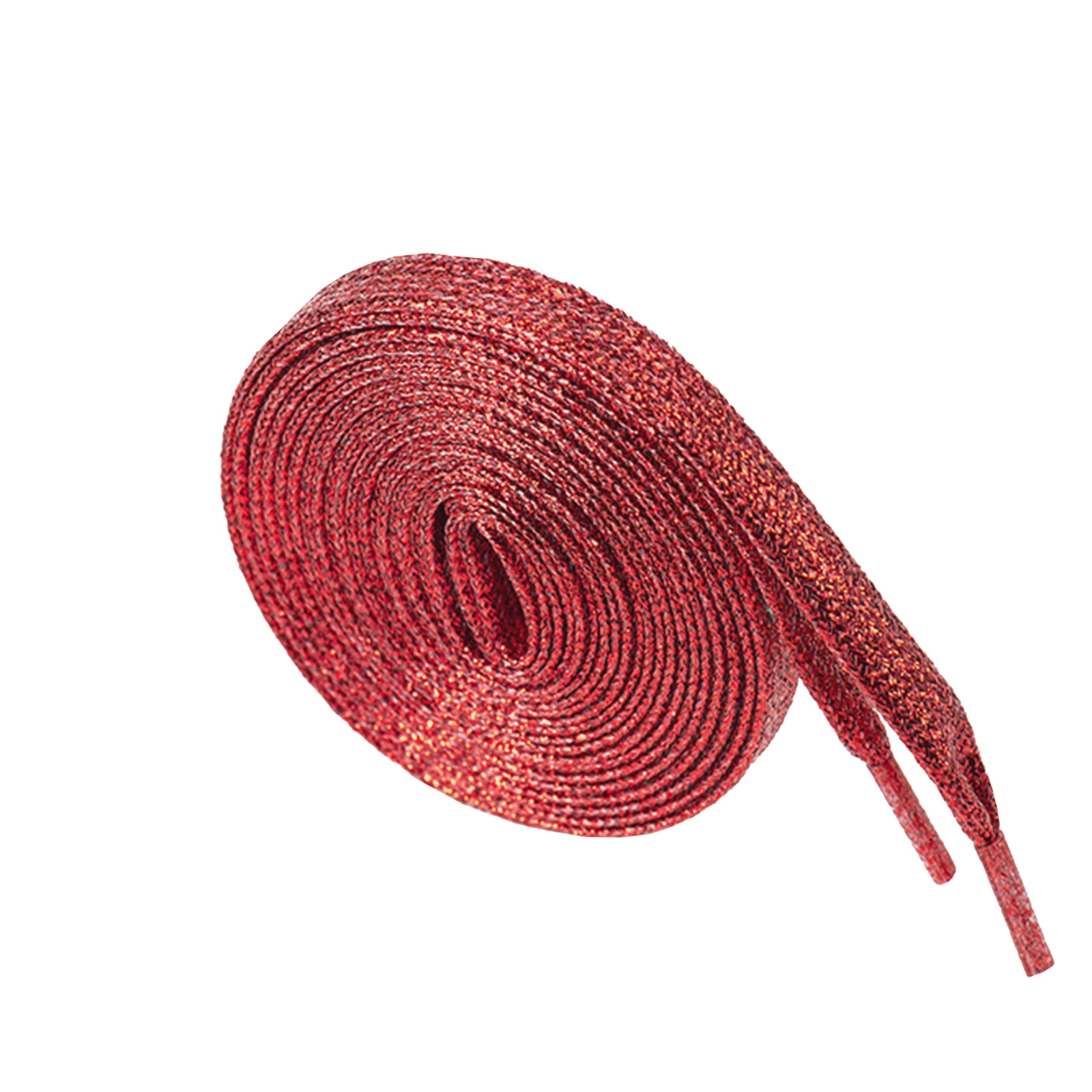 Lacets métalliques scintillants de 115 CM de Long, cordons de chaussures plats scintillants: red