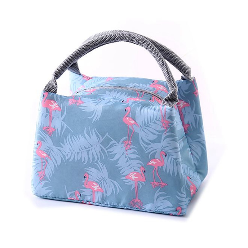 Animal flamingo almoço sacos feminino portátil funcional lona listra isolado comida térmica piquenique crianças refrigerador lancheira saco tote