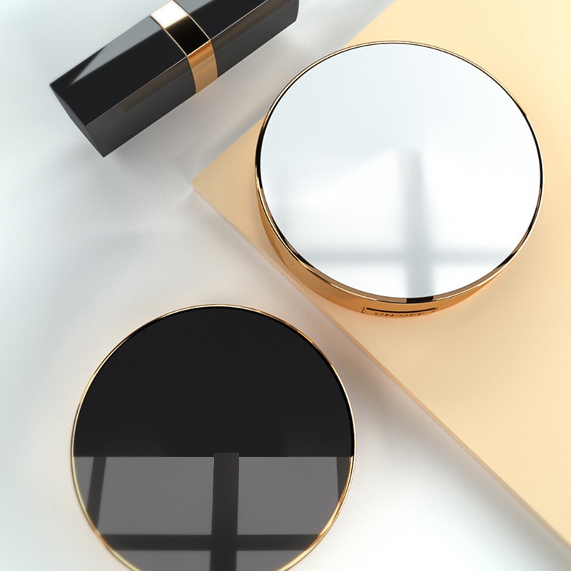 Lys 4x makeup spejl lomme plast makeup spejle forstørrelsesspejl med led rejsekabel-batteri makeup spejl
