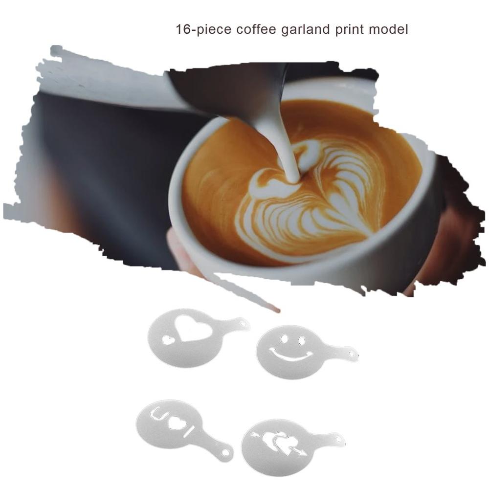 Cappuccino mal luxe koffie printmodel schuimspray cake sjablonen voor poedersuiker chocolade cacao koffie accessoires barista